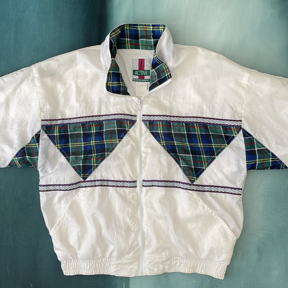Vintage 90s Active Exposure Windbreaker Blouson - Picture 2 of 13